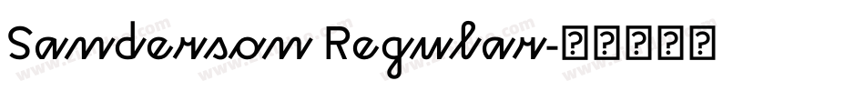 Sanderson Regular字体转换